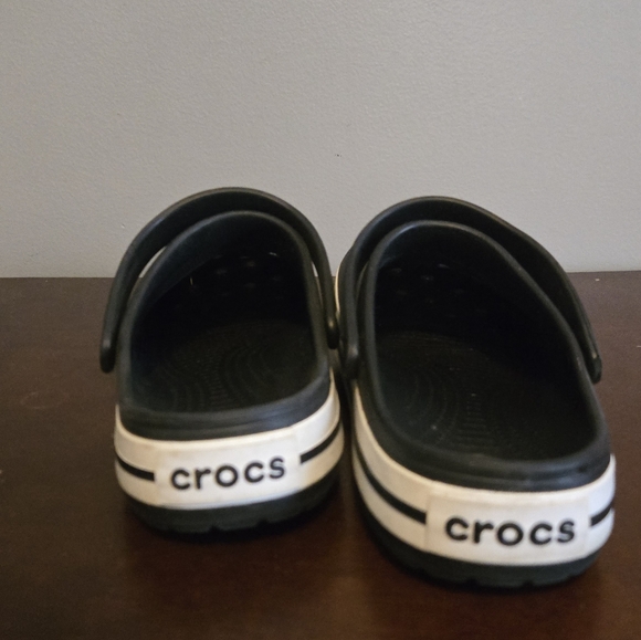 Black Crocs with White Trim - Picture 3 of 5